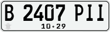 License plate of Indonesia, Regular plates