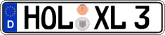 German license plate, Regular plates
