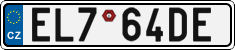 License plate of the Czech Republic, Electric vehicles