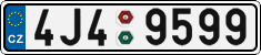 License plate of the Czech Republic, Cars (2001)