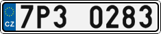 License plate of the Czech Republic, Cars (2001)