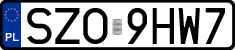 License plates of Poland, Regular car plates