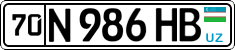 License plate of Uzbekistan, Private owners