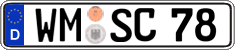 German license plate, Regular plates