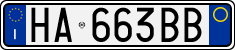 License plate of Italy, Cars (1994 year series)