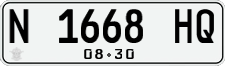 License plate of Indonesia, Regular plates
