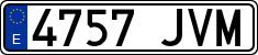 License plates of Spain, Ordinary (2000)