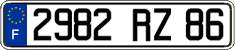 French license plate, FNI