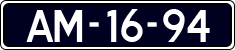 License plate of the Netherlands, Imported oldtimers (cars)