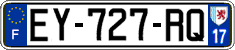 French license plate, SIV (ordinary)