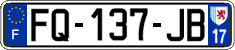 French license plate, SIV (ordinary)