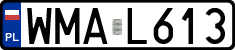 License plates of Poland, Regular car plates