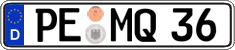 German license plate, Regular plates