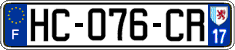 French license plate, SIV (ordinary)