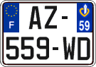 French license plate, SIV (ordinary)