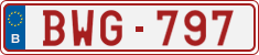 License plate of Belgium, 1951 year system