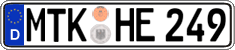 German license plate, Regular plates