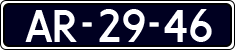 License plate of the Netherlands, Imported oldtimers (cars)