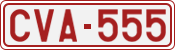 License plate of Belgium, 1951 year system