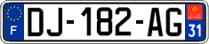 French license plate, SIV (ordinary)