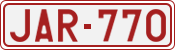 License plate of Belgium, 1951 year system