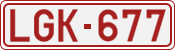 License plate of Belgium, 1951 year system