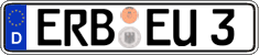 German license plate, Regular plates