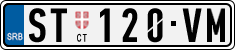 License plate of Serbia, Cars