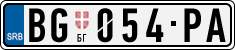 License plate of Serbia, Cars