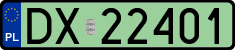 License plates of Poland, Electric vehicles