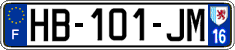French license plate, SIV (ordinary)