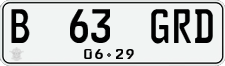 License plate of Indonesia, Regular plates