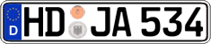 German license plate, Regular plates
