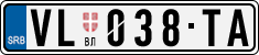 License plate of Serbia, Cars