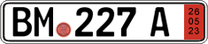 German license plate, Export transit plates