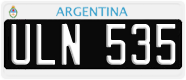 License plate of Argentina, Cars (1995, ABC 123)