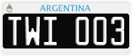 License plate of Argentina, Cars (1995, ABC 123)