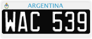 License plate of Argentina, Cars (1995, ABC 123)
