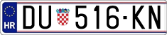 License plate of Croatia, Regular plates