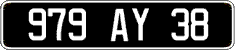 French license plate, FNI
