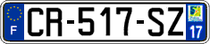 French license plate, SIV (ordinary)