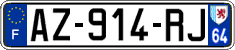 French license plate, SIV (ordinary)