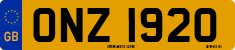 License plate of the United Kingdom, Northern Ireland (1966)
