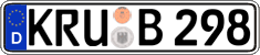 German license plate, Regular plates