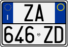 License plate of Italy, Cars (1994 year series)