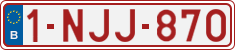 License plate of Belgium, Regular plates (2010)