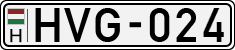 license plates of Hungary, Cars (1990)