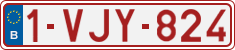 License plate of Belgium, Regular plates (2010)