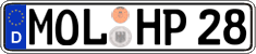 German license plate, Regular plates