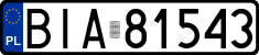 License plates of Poland, Regular car plates